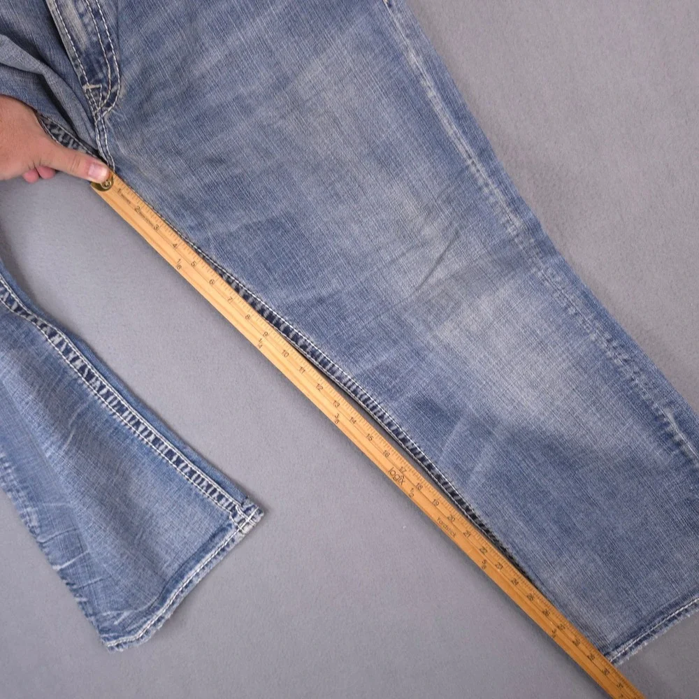 Silver Jeans Zac Relaxed Fit Straight Leg Blue Denim Jeans 38x32